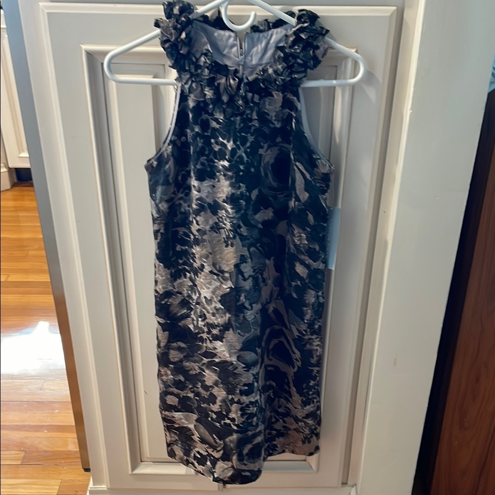 NWT Sleeveless Dress with Ruffled Neckline